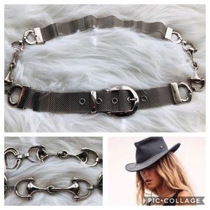 Silver Horse Bit Belt